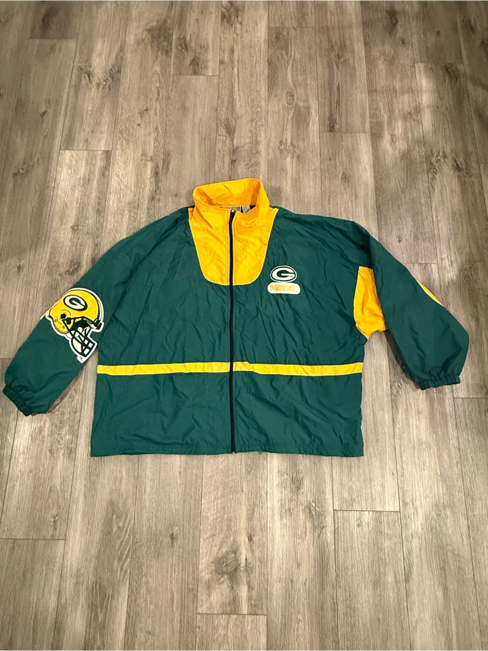 Vintage 90’s Unique Sports Green Bay Packers NFL Windbreaker Jacket Men’s 4XL
